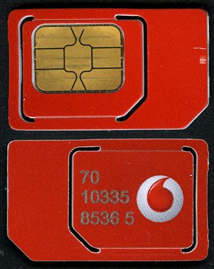 Vodafone cell card (chip) 6