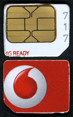 Vodafone cell card (chip) 7