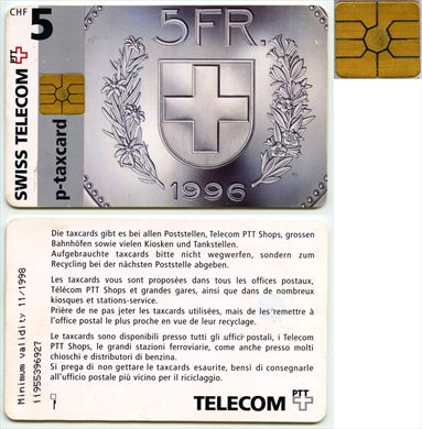 Swiss Telecom PTT 5 CHF 1996