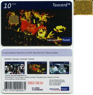 Swisscom - fixnet - Serie Carnival 10Chf