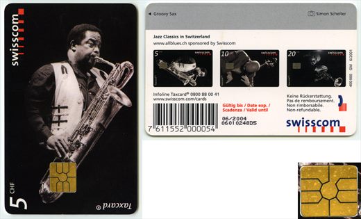 Swisscom - Serie Jazz Classics in Switzerland 5Chf 2001-06