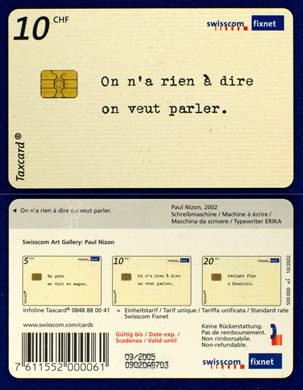 swisscom - Serie typewriter - 10 CHF