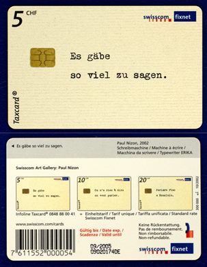 swisscom - Serie typewriter - 5 CHF