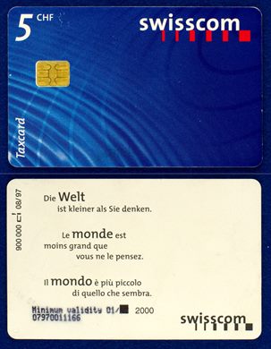 swisscom - Serie waves - 5 CHF 1997-08