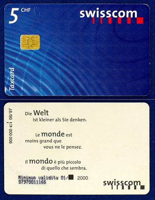 swisscom - Serie waves - 5 CHF 1997-08