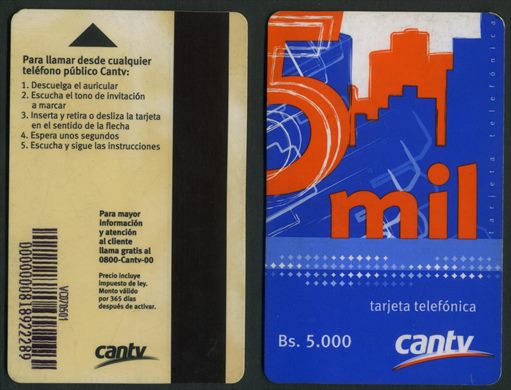 CANTV - azul - 5000Bs VC070501