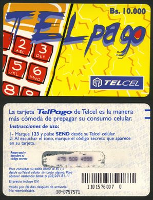 Telcel - TelPago - 10000Bs - 10-0757571