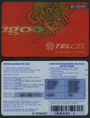 Telcel - TelPago - 12000Bs - 12-07483457