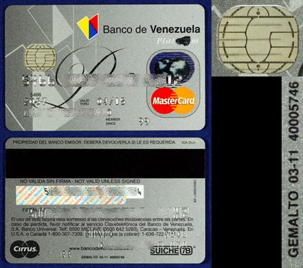 Banco de Venezuela MasterCard 2015-04 (Gemalto)