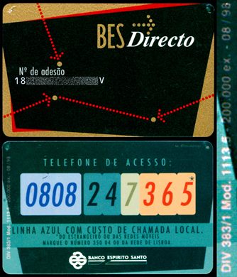 Banco Espirito Santo BES Directo Mais 1998-08