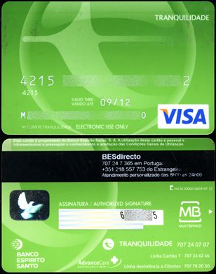 Banco Espirito Santo Tranquilidade Visa 2012-09