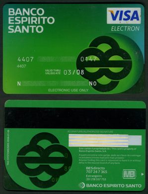 Banco Espirito Santo Visa Electron 2008-03