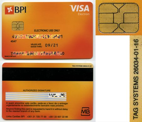Banco Portugues de Investimento VISA Electron 2016-01