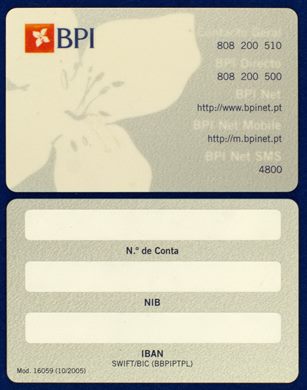 Banco Portugues de Investimento mod.16059 2005-10