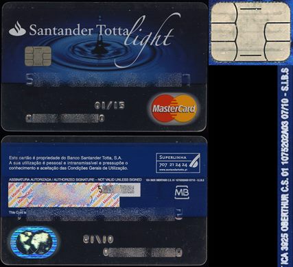 Banco Santander Totta Light MasterCard 2010-07