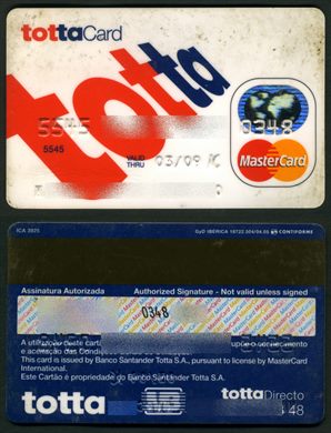 Banco Santander Totta TottaCard MasterCard 2005-04