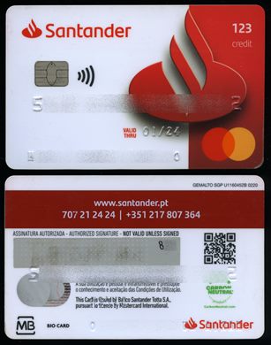 Banco Santander Totta 123 MasterCard 2024-01 (Gemalto)