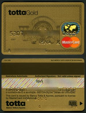 Banco Totta e Acores TottaGold MasterCard 2004-05