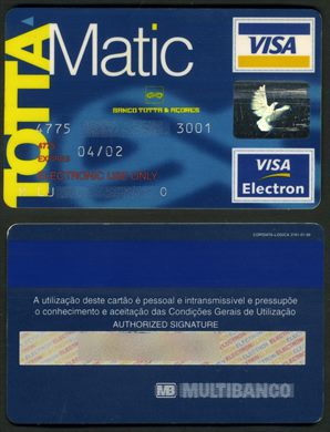 Banco Totta e Acores TottaMatic Visa Electron 2002-04