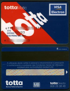 Banco Totta e Acores TottaMatic Visa Electron 2003-02