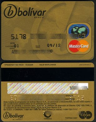 Bolivar Banco MasterCard 2012-09