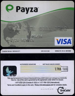 Payza VISA 2018-05