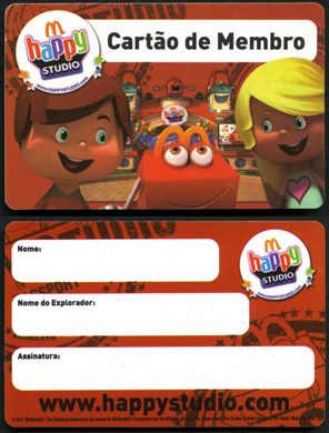 McDonald - Happy Studio - Cartao de Membro