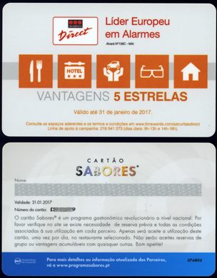 Securitas Direct Cartao Sabores