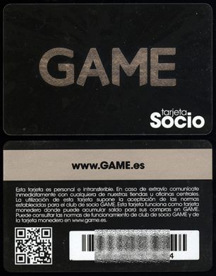 Game - Tarjeta socio