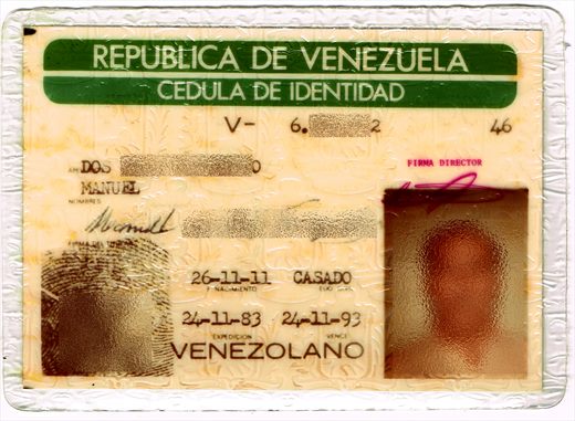 Venezuela, Cedula de Identidad
