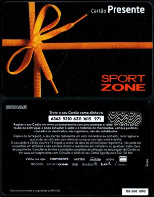 Sport Zone - Cartao Presente