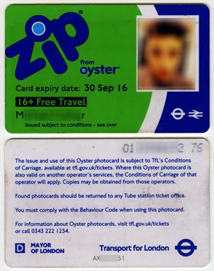 Zip from oyster 2016