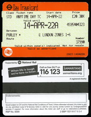 National Rail Day Travelcard 2022-04-14
