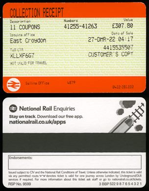 National Rail (Collection Receipt)