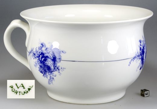 Penico flores e linha azul (Vista Alegre)