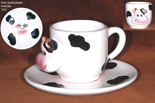 Chavena de cafe - Animais vaca