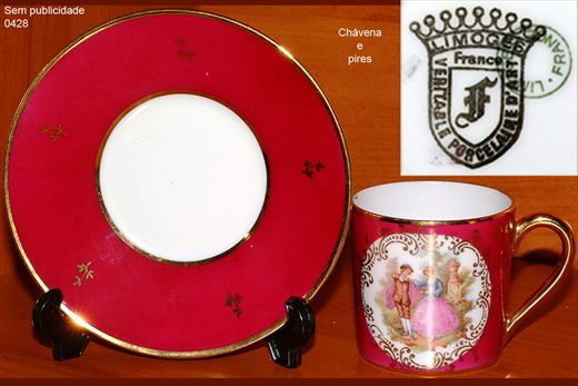 Chavena de cafe (Figuras humanas) (Limoges)