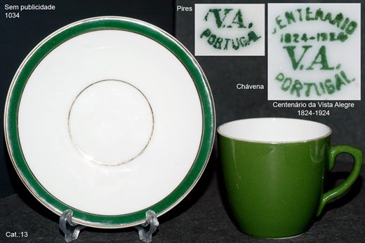 Chavena de cafe (Verde e branco) (Vista Alegre)