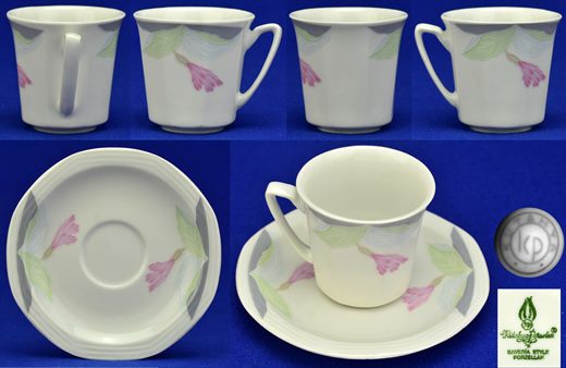 Chavena de cafe (motivos florais) (Kutahya)