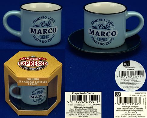 Chavenas Expresso Personalizadas - Marco