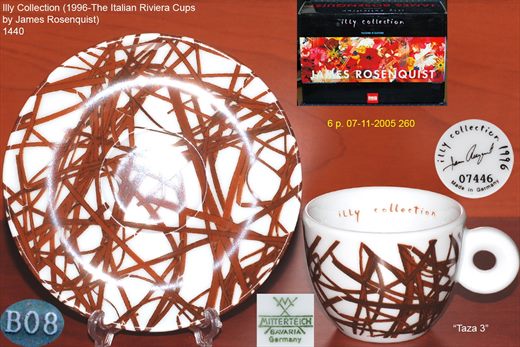 Illy Collection (1996-The Italian Riviera Cups by James Rosenquist) (Mitterteich)