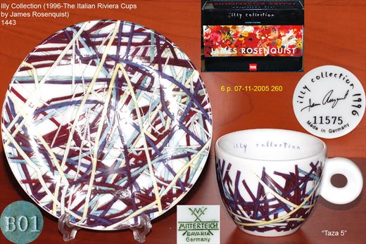 Illy Collection (1996-The Italian Riviera Cups by James Rosenquist) (Mitterteich)