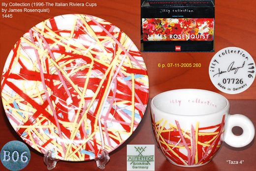 Illy Collection (1996-The Italian Riviera Cups by James Rosenquist) (Mitterteich)