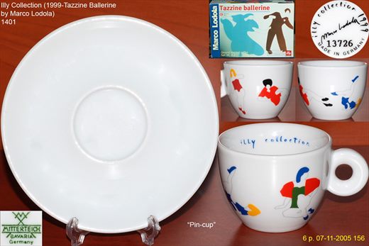 Illy Collection (1999-Tazzine Ballerine by Marco Lodola) (Mitterteich)