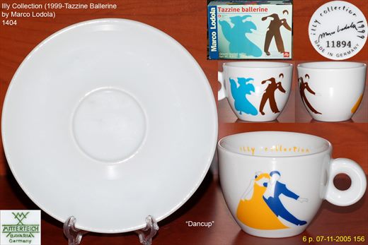 Illy Collection (1999-Tazzine Ballerine by Marco Lodola) (Mitterteich)