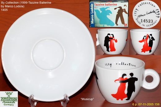 Illy Collection (1999-Tazzine Ballerine by Marco Lodola) (Mitterteich)