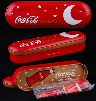 Coca-Cola - Estojo metalico para canetas(sem cafeina)