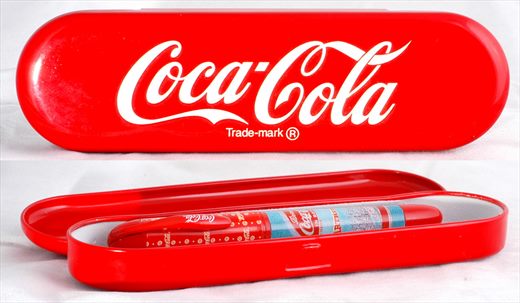 Coca-Cola - Estojo metalico para canetas