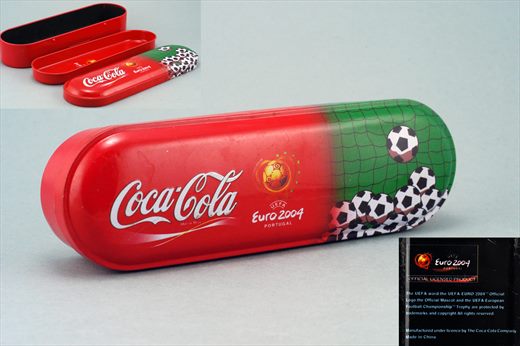 Coca-Cola - Estojo metalico para canetas (Euro 2004)