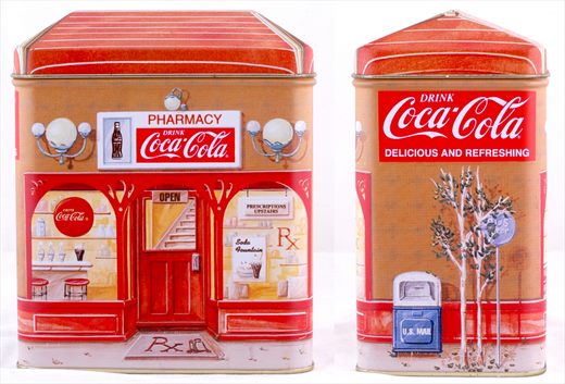 Coca-Cola - Caixa metalica para bolachas - Farmacia